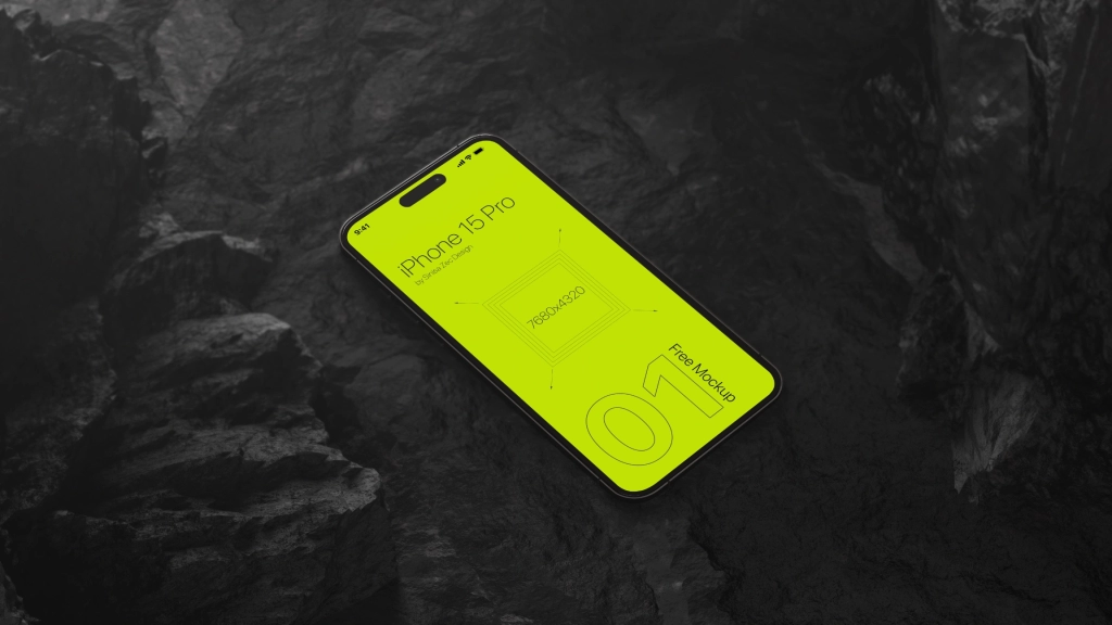 iPhone 15 Pro Free template HQ 8K resolution